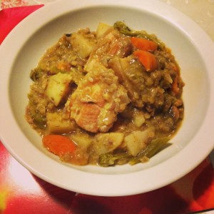 Added red lentil and asparagus to make it new meal with a twist.