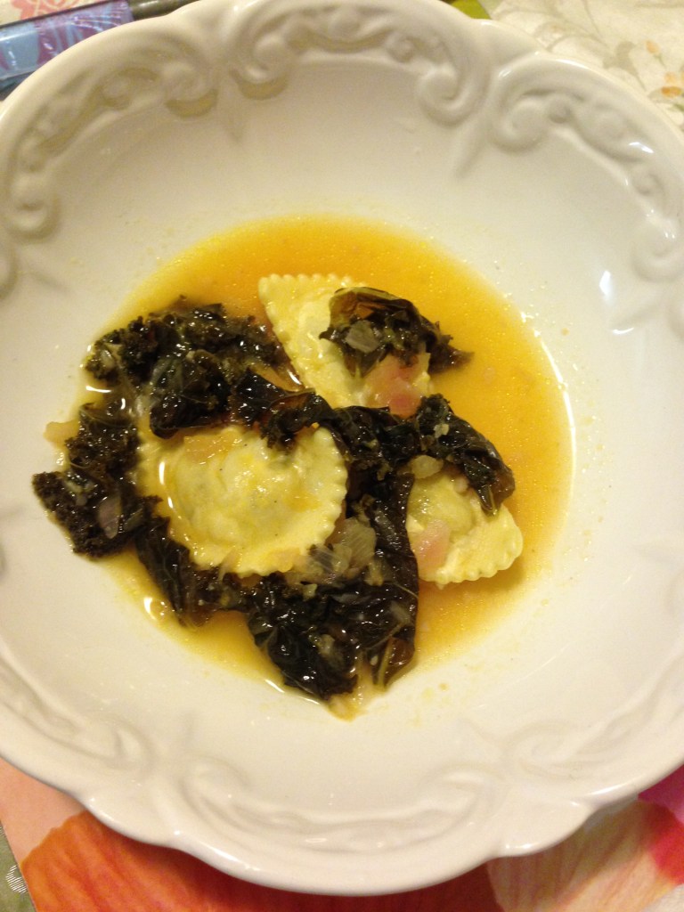 Bought Agnolotti pasta. Made by Helen 