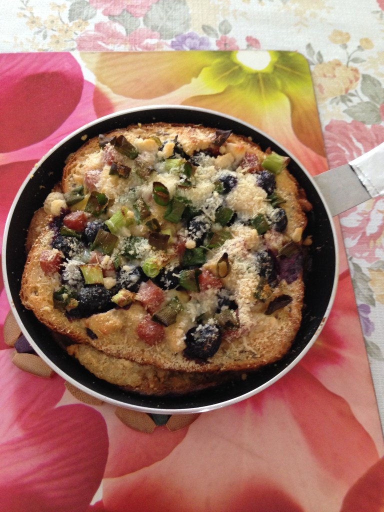 Baked bread w spam, blueberryspring onion and cheese.jpg