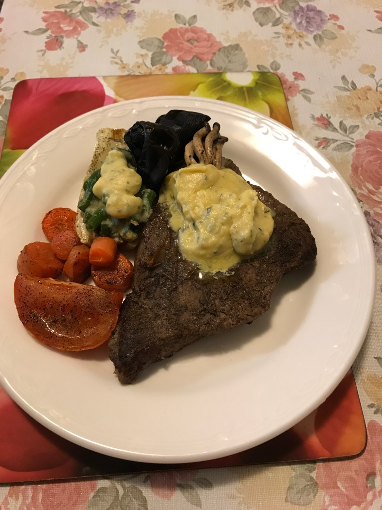 Rump and vegetable with bernaise sauce.JPG