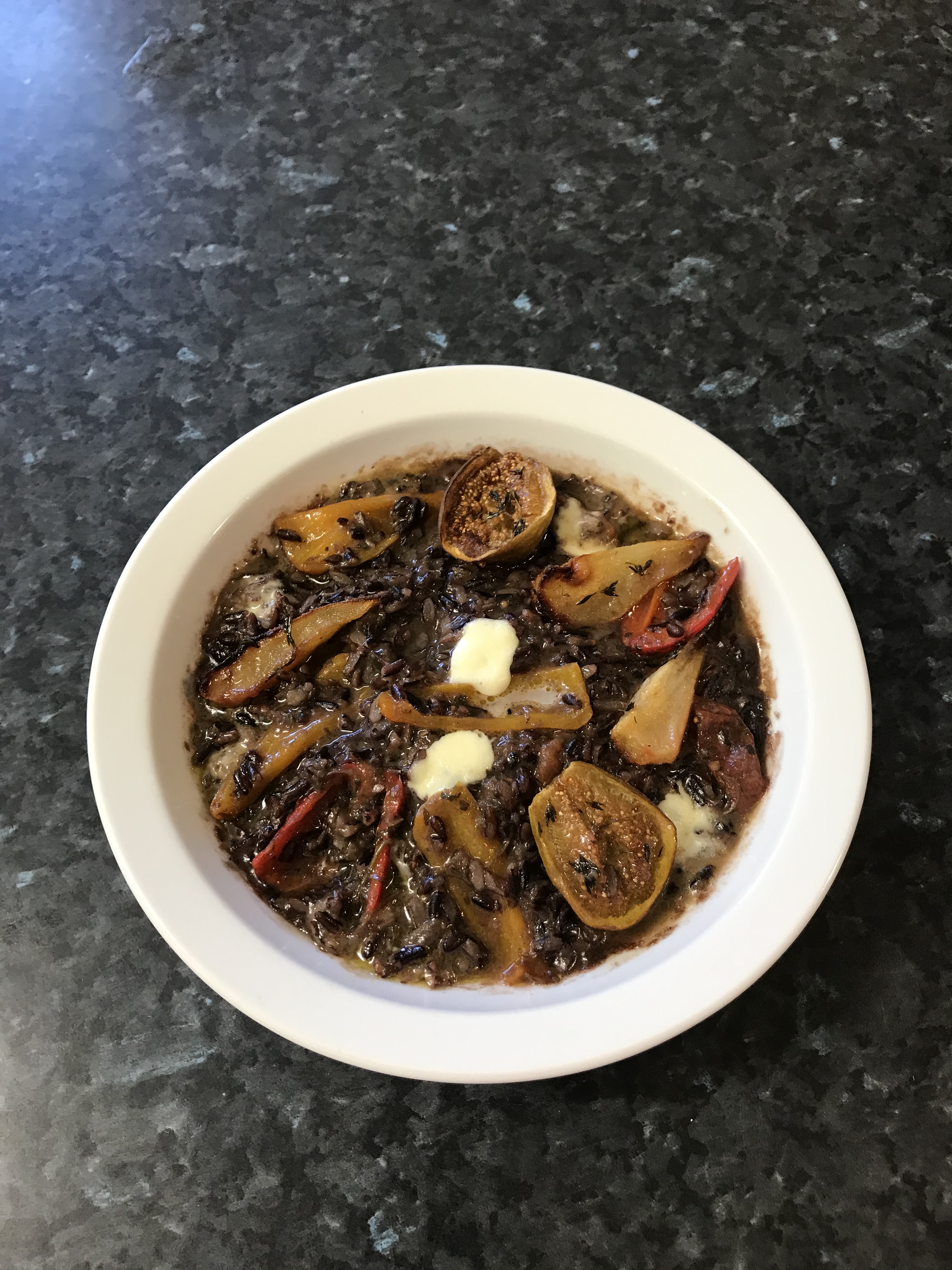Oozy black rice figs and pears – helenscchin's Blog